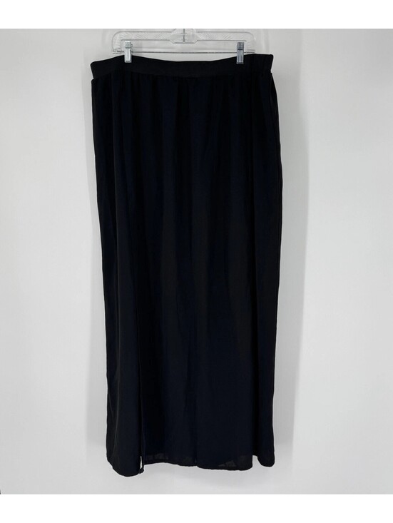 SHEIN Dresses & Skirts - Shein Curve Maxi Skirt Black Wrap Slit Lounge Yoga Flowy Soft Boho Women’s 3XL